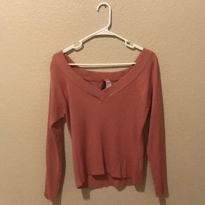Large off the shoulder pink long sleeve from H&M